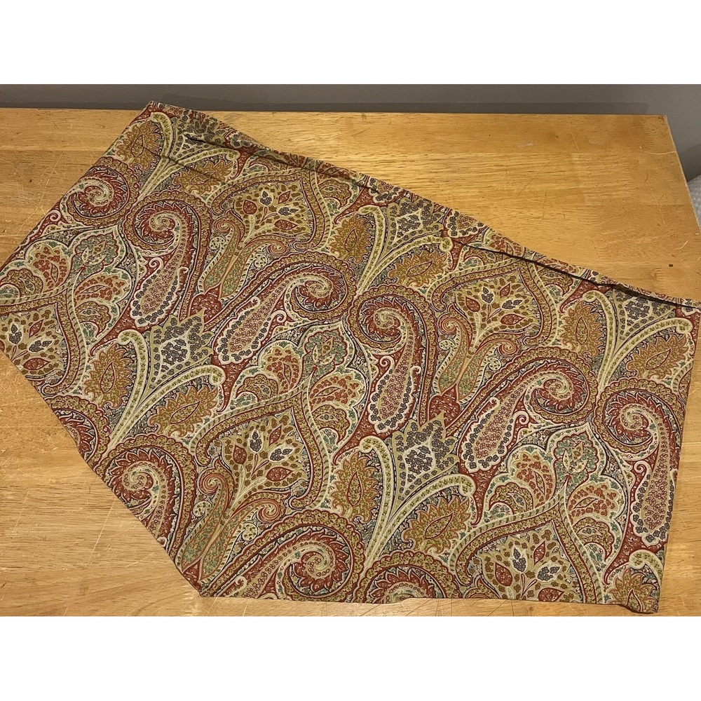 Waverly Home Classics Swept Away Valance Pointed Yellow Paisley 50x20"